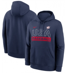 Men USA Baseball Navy 2026 World Baseball Classic Club Hoodie Men USA Baseball Navy 2026 World Baseball Classic Club Hoodie