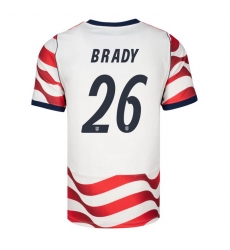 USA 2026 FIFA World Cup Soccer White Jersey Set ( Have Shorts ) Chris Brady #26 USA 2026 FIFA World Cup Soccer White Jersey Set ( Have Shorts ) Chris Brady #26
