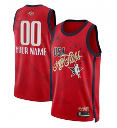 Men 2026 All Star Active Player Custom Red Stitched Basketball Jersey
